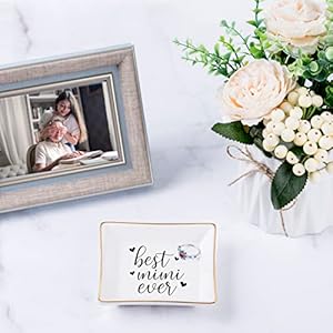 Mimi gifts for grandma best mimi ever ring trinket dish gift for mimi birthday christmas valentines mothers day gifts for mimi from grandkids grandchildren  urban country home decor