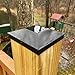 BE-TOOL 6 PCS 4x4 Fence Post Caps – Black PP Plastic Waterproof Decking Post Covers with Mounting Screws (Fits 3.5x3.5in Wood Posts)