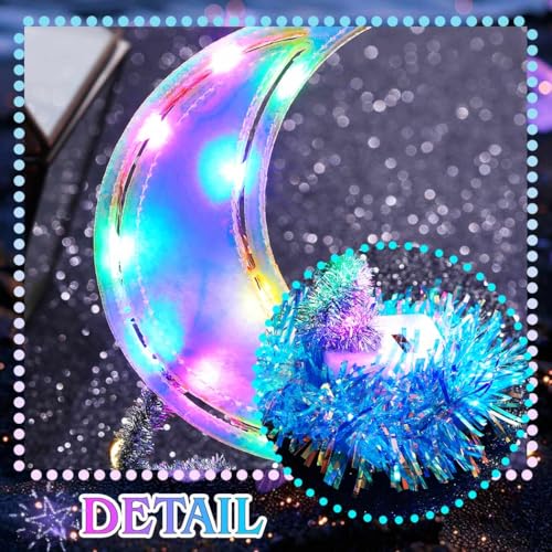 JONKY Pinzas de Pelo Luna LED Accesorios para Mujer miniatura 6
