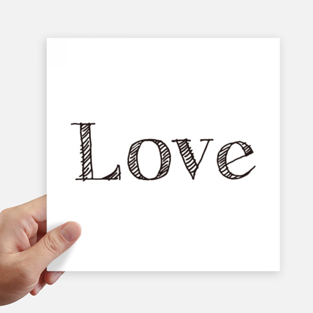 Sticker ordinateur portable et mur citation d'amour déco Saint Valentin 20cm