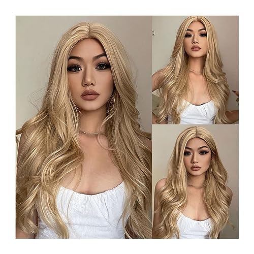 Perruque blonde longue ondulée TINY LANA aspect naturel pour changer de style sans abîmer