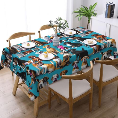 Nappe Beagle rectangulaire d'exception en tissu imprimé haut de gamme pour réception - 3
