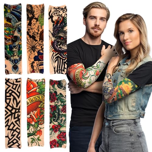 Manches tatouage temporaire Boland 521000 de style assorti multicolore