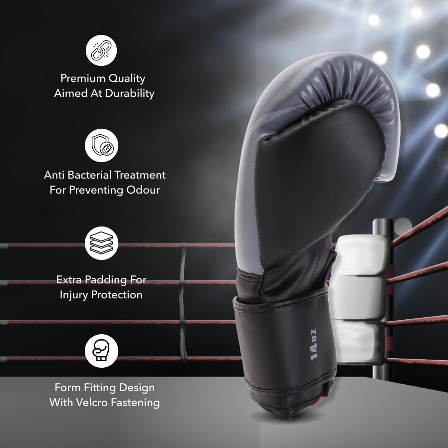Image of Cult Premium Leather Boxing Gloves for Men & Women - 12 Oz High-Density PU Padding, Wrist Support & Antimicrobial Lining - Ideal for Boxing, Kickboxing, Muay Thai & MMA - Blue & White