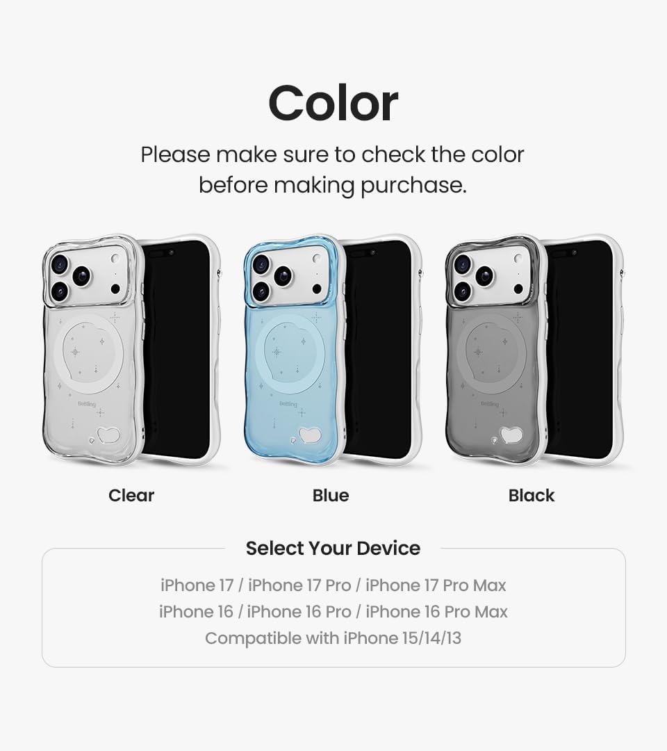 iFace BeBling Aero [Compatible with iPhone 17] 3D Water Ripple Wave Cell Phone Case - Glossy Translucent Fluid Water Design Shockproof Camera Protection Stylish Gift for Trendsetters - Clear