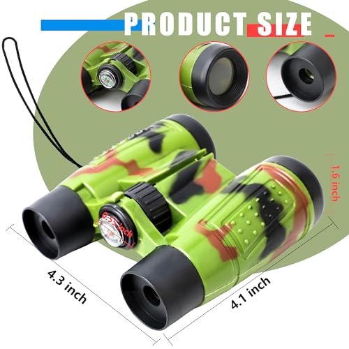 Binoculares infantiles camuflaje compactos pack de 12 miniatura 2