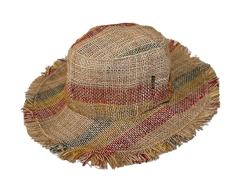 Image of Hemp Sun Hat Wired Wide Brim Big Sizes M /L /XXL Farmers,Raw Hemp Natural Garden Summer Hippie hat