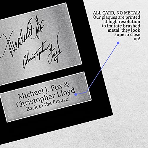 HWC Trading Back To The Future A4 Sin Marco Regalo De Visualización De Fotos De Impresión De Imagen Impresa Autógrafo Firmado Por Michael J Fox Christopher Lloyd Los Aficionados Al Cine