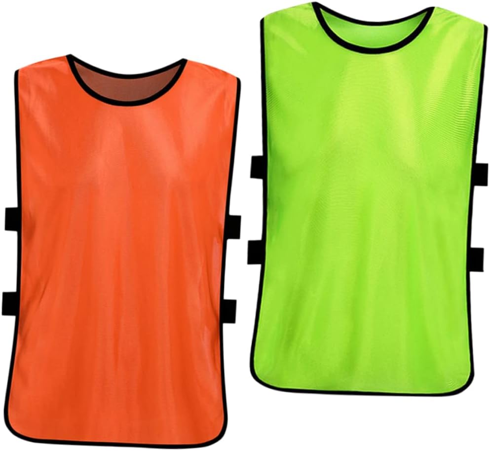 KICHOUSE 2pcs Football Training Vest Breathable Game Waistcoat for Soccer Basketball Volleyball