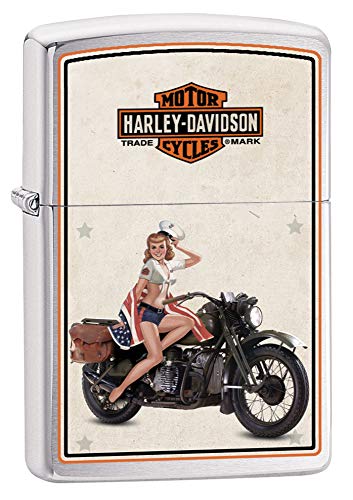 Encendedor Zippo Harley-Davidson Brushed Chrome miniatura 1