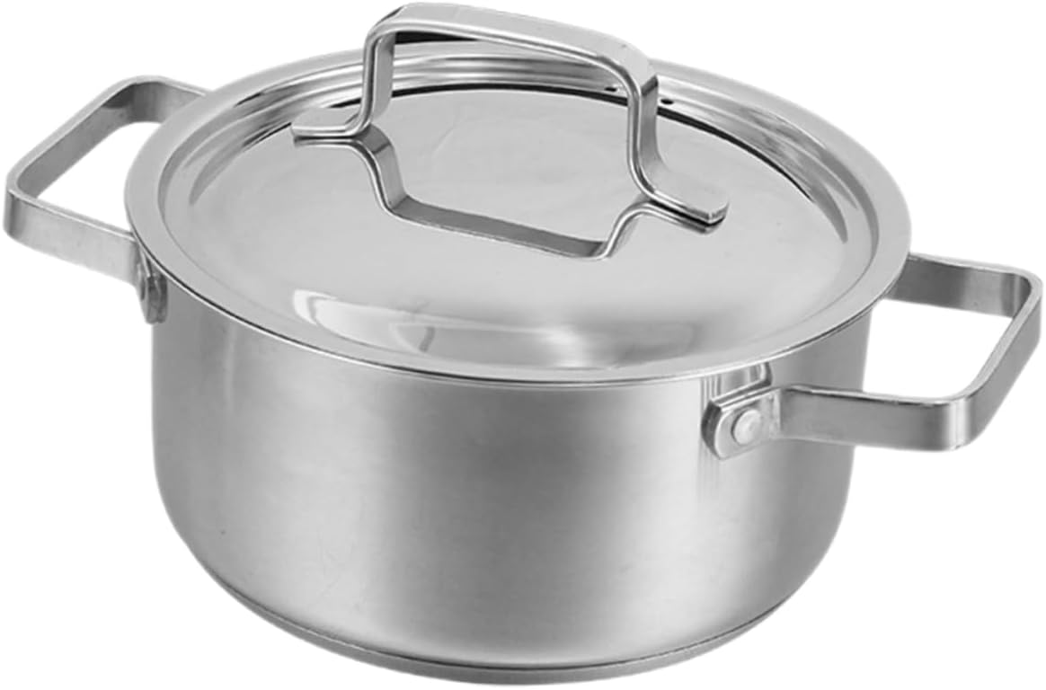 Cabilock Thickened Stainless Steel Cooking Pot for Soup and Stew Multi-functional Stockpot Shatterproof Lid for Home Use and Daily Cooking