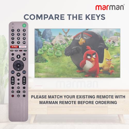 Image of marman Replacement of Sony Remote RMF-TX600U Model 4k Bravia Ultra HD OLED XR 55A80J 65A80J 75X90J Series Suitable for Smart TV with Voice Command Google Assistant - Pairing Must !