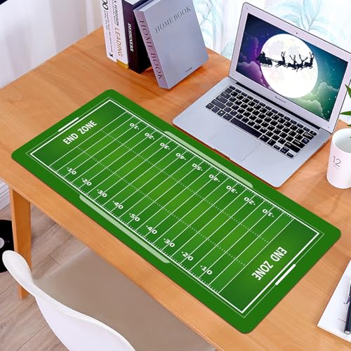 KDWJS Gaming Mauspad XXL 90x40cm Mousepad Groß Vernähte Kanten Anti-Rutsch für PC,Fußball, Feld des Spiels Strategie Taktik Endzone Touchdown SPOR,Laptop Verbessert Präzision und Geschwindigkeit