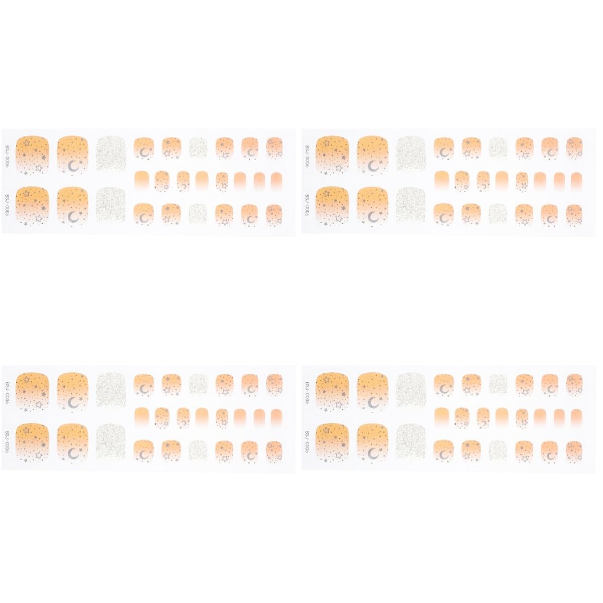Ipetboom 4ensembles Autocollants Gel Pour Kit De Décoration Avec Fichier Et Bâtonnet Manucure Éléguante Et Pour Et