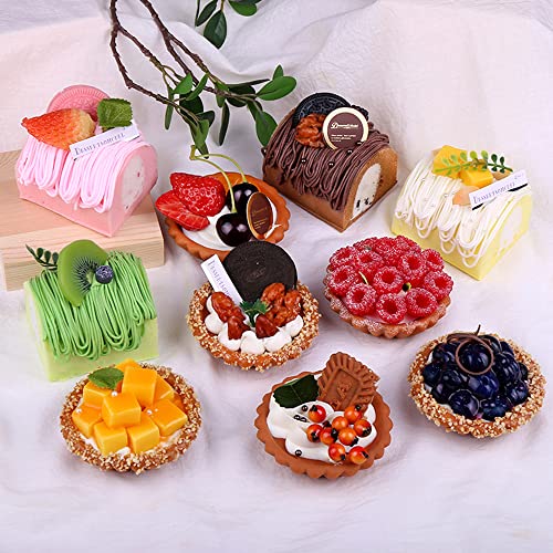 Kmiunty Artificial Food Egg Tart Models Realistic Simulated Fruit Egg Tart Fake Dessert Cupcake Photography Prop For Home Kitchen Display Decoration (Style 01) #TOP5