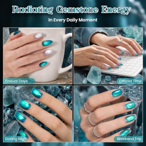 Image of Beetles Blue Glass Cat Eye Gel Polish, Paraiba Tourmaline Gel