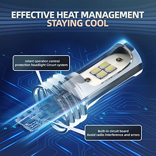 Qican 2 unidades IP68 à prova d'água carro V1 farol de nevoeiro LED carro farol de nevoeiro kit de