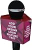 Custom Microphone Box Personalized Logo Cube Hexagon mic flag red