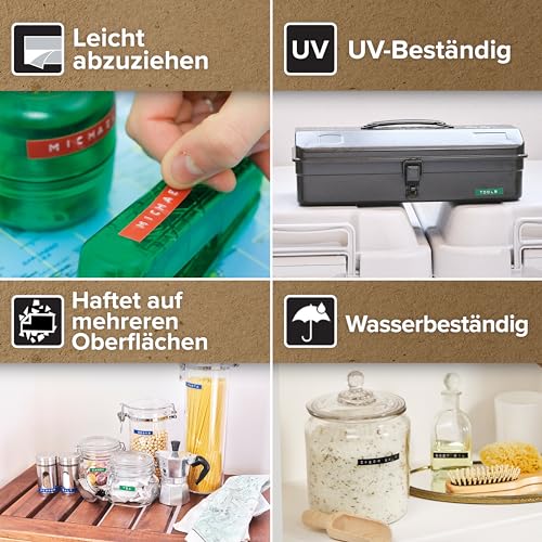 DYMO Omega Prägegerät | kleines Beschriftungsgerät mit Dreh-klick-System und ergonomischem Design | für zu Hause und für Bastel- und Hobbyprojekte (£/€ÄÖ und Ü)