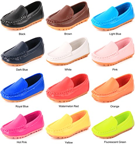 Image of Femizee Toddler Boys Leather Loafers Comfort Uniform Oxford Dress Wedding Shoes
