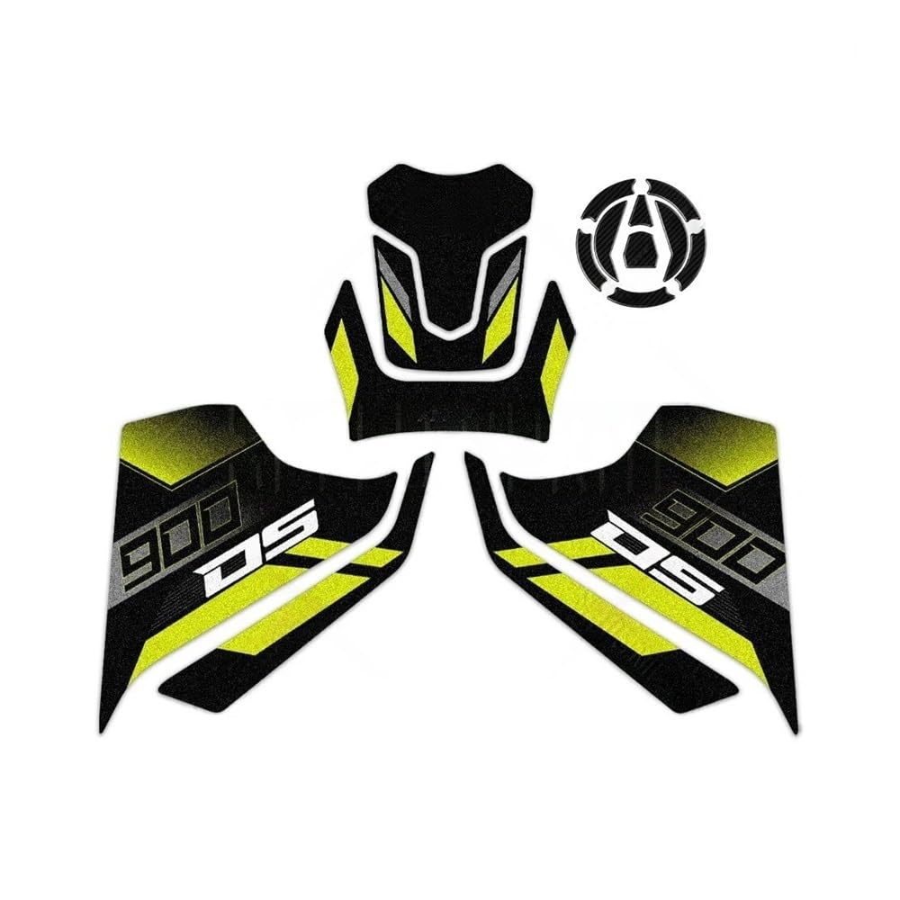 Autocollants réservoir moto Valico 900 DSX 2024 tampons antidérapants noirs