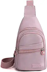 Bolsa de ombro, mochila tiracolo ajustável, portátil, para viagem e caminhada com estampas estampadas, bolsas de peito