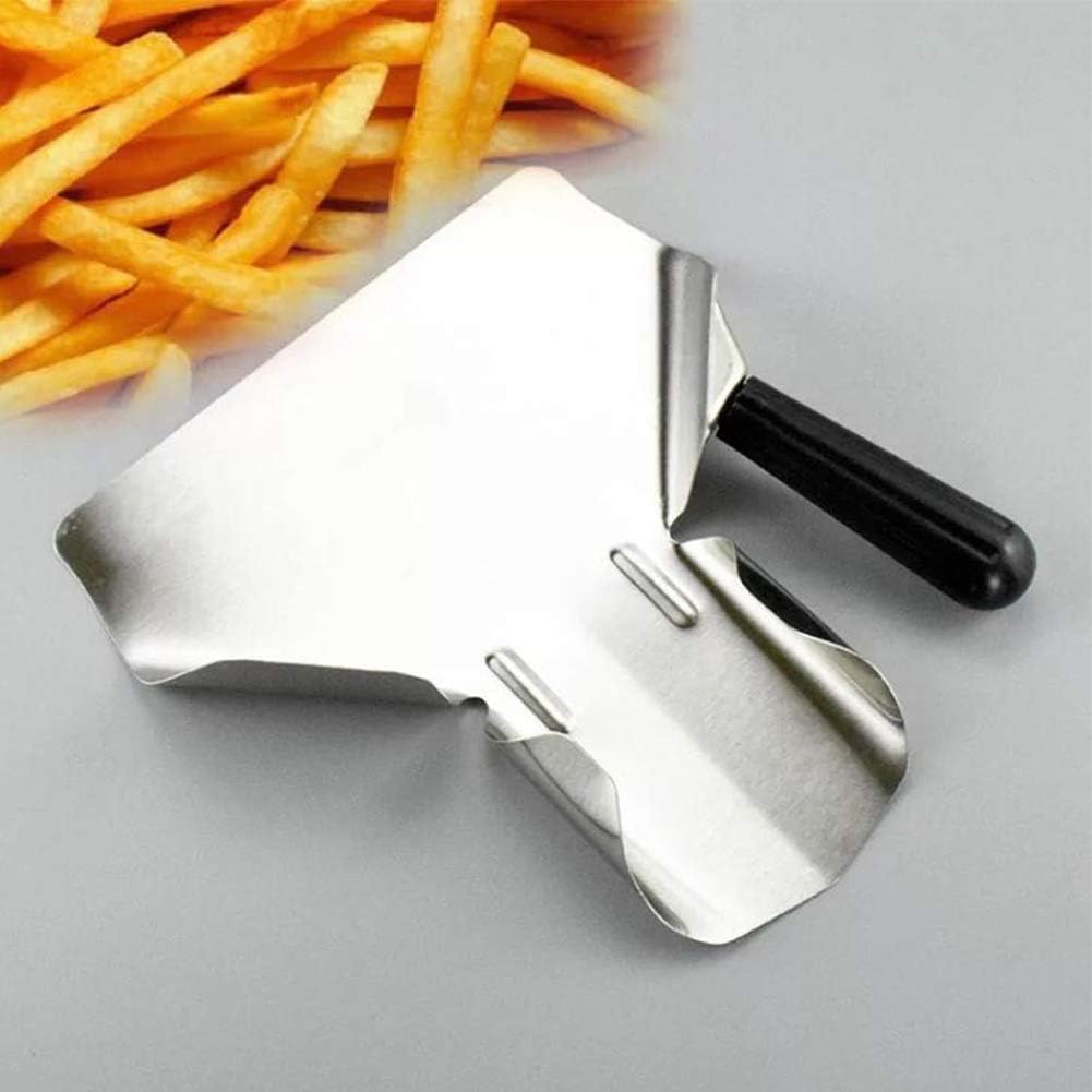 Stainless Steel French Fry Popcorn Scoop, Comerical Quick Fill Tool for Food Bags & Boxes, Multipurpose Utility Scooper for Bagger French Fries, Ice, Dry Goods(size:195 X 238mm) - Image 4