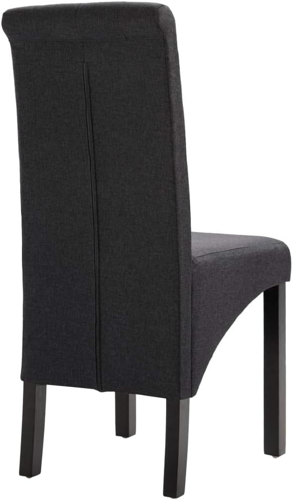 Dining Chairs 6 pcs,Executive Office Chair,High Back Chair, Leisure Chair,Club Sofa Chair, Bar Chairs,Living Room, Dining Room, Bedroom, Lobby, Reception,Banquet, Dark Gray Fabric