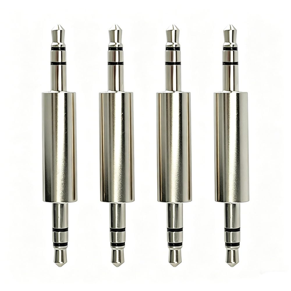 Adaptador audio 3.5mm con doble conector TRS estéreo de 1/8 de pulgada rígido 8
