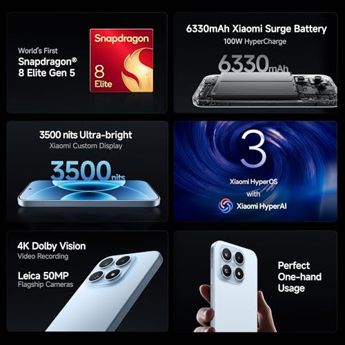 Image of XIAOMI 17 (12GB /512GB)|50MP Leica Triple Camera|Snapdragon 8 Elite Gen 5|6.3 inch CrystalRes 1-120Hz AMOLED|6330mAh Battery|100W HyperCharge HyperOS 3|3500nits Display| Ice Blue Edition