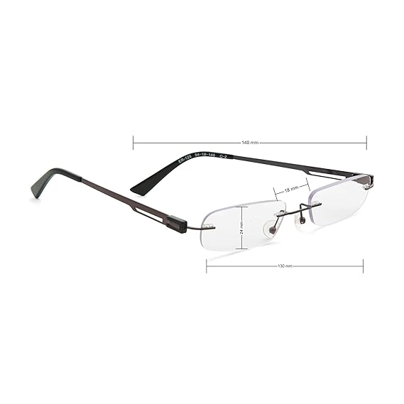 Dr.Harmann's Rimless Reading Glasses fitted with Blue Block Lenses with Spring Hinge (Model: Euroline ER-125 Computer Readers with Blue Light Blocking and Blue Rays filter)