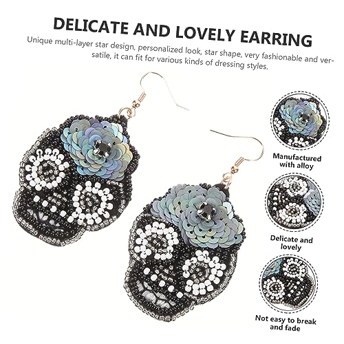 Boucles oreilles crâne perles Healeved 5 paires style punk - 4