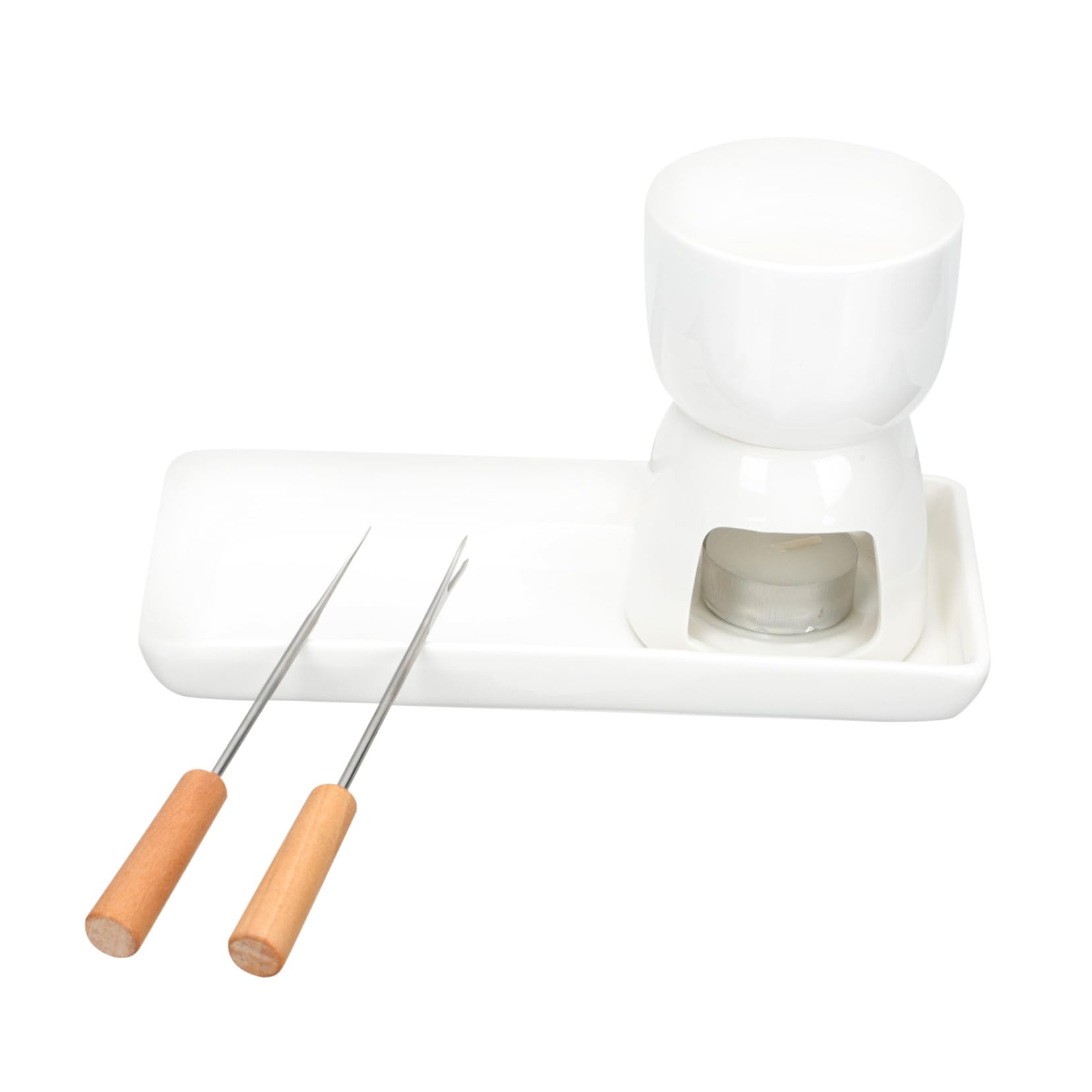 Unomor Butter Warmer Ice Warmer Set Chocolate Fondue Melting Pot for Kitchen Random Color