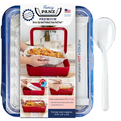 Fancy Panz Blue Marble - Premium - Reusable Foil Pan Holder - Made in USA