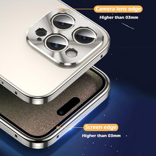 Coque iPhone 16 Pro Max attraction magnétique cadre métal noir - 6