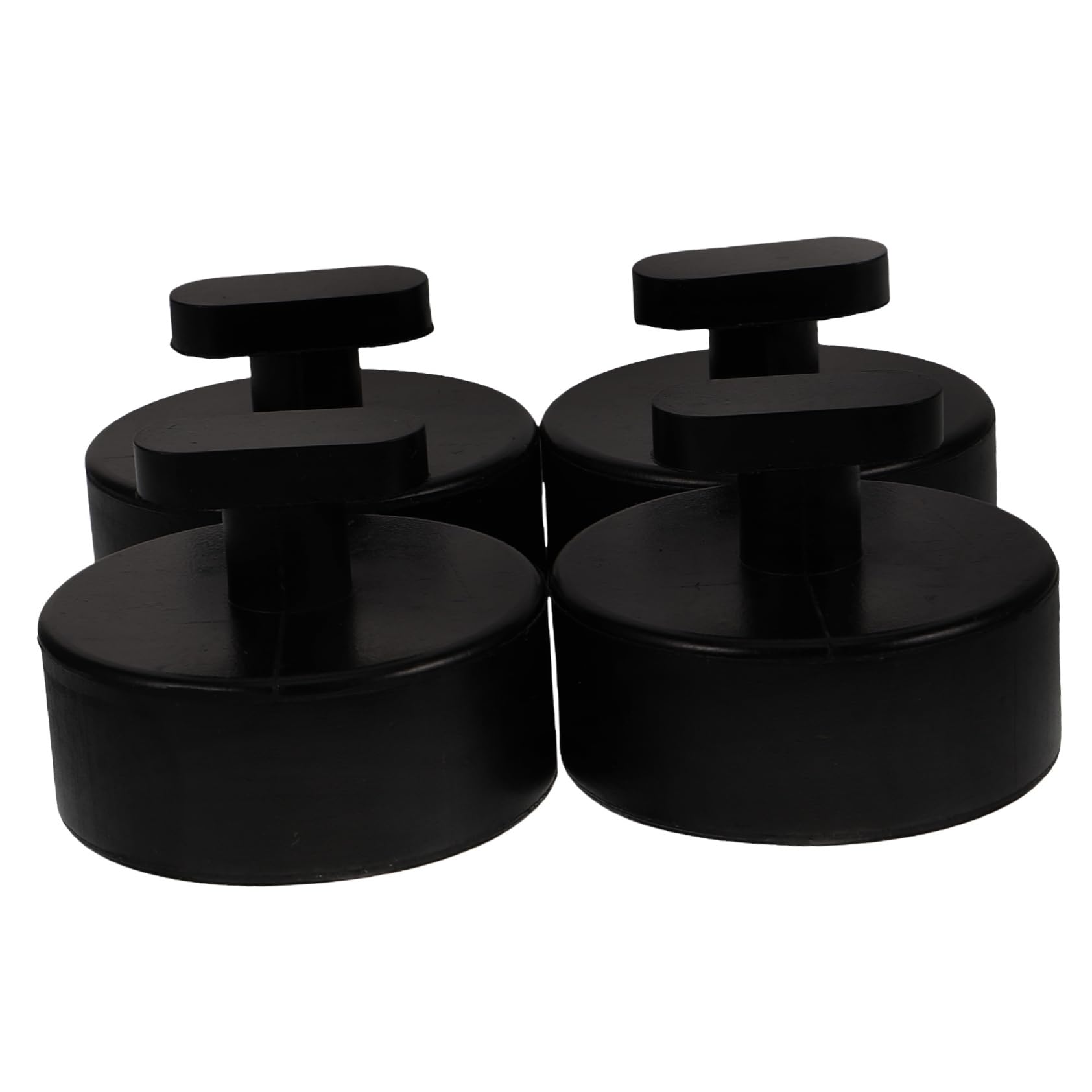 NUOBESTY 4 Set Blocco Di Gomma Accessori Per Auto Cavalletti Per Cric Per Auto Pastiglie Supportare Il Cuscinetto Di Gomma Martinetto Da Pavimento Gomma Da Cancellare Nero 4 Pezzi*4