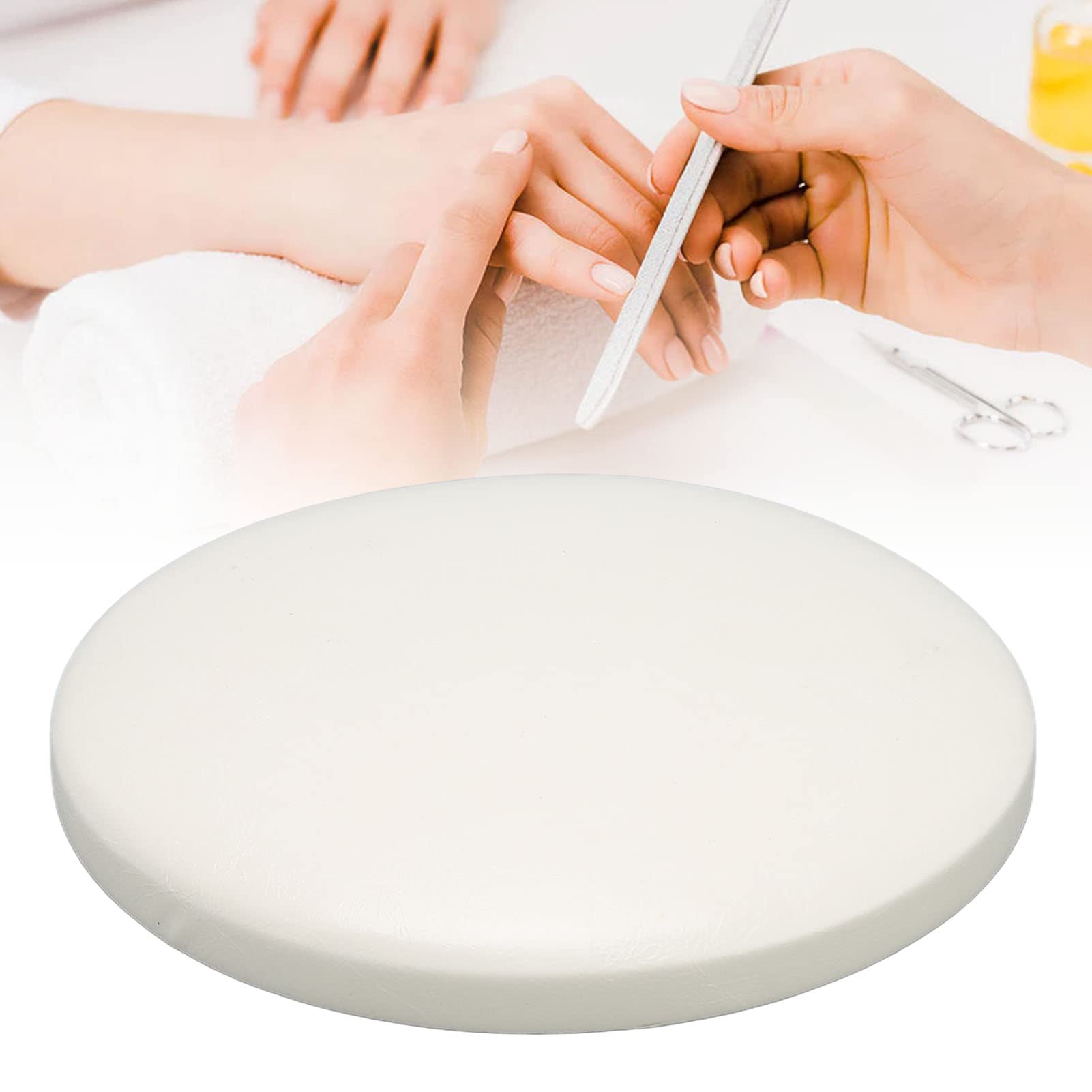 Nail Arm Rest for Elbow Elbow Rest for Nail Tech Hand Pad Round Elbow Rest For Manicure Professionals(White) - Image 4