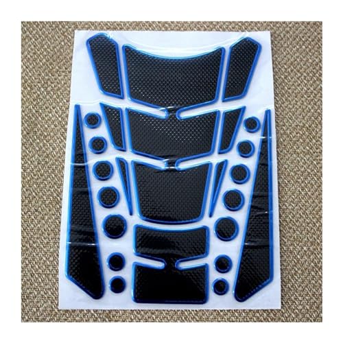 Autocollant réservoir moto diable bleu stop rayures blouson
