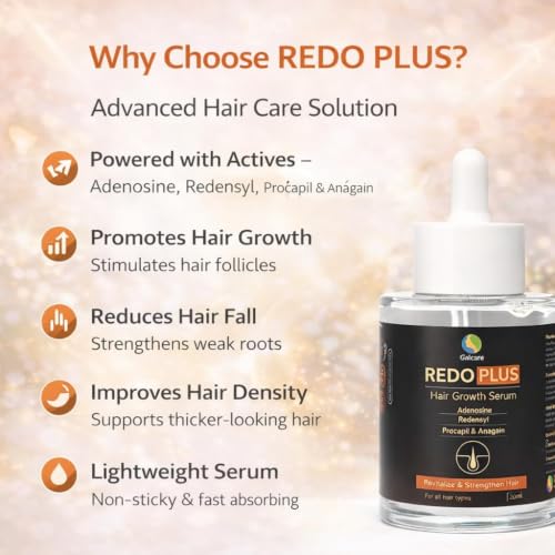 Image of REDO PLUS Hair Growth Serum with Adenosine, Redensyl, Procapil & Anagain, For All Hair Types, 60ml
