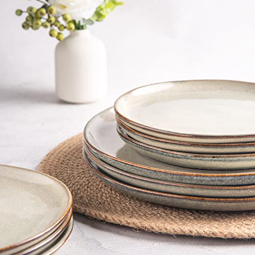 Amorarc ADW007 Ceramic Dinnerware Sets Of 8,Handmade Reactive Glaze Plates And Bowls Set,Highly Chip And Crack Resistant | Dishwasher & Microwave Safe,Service thumb #4