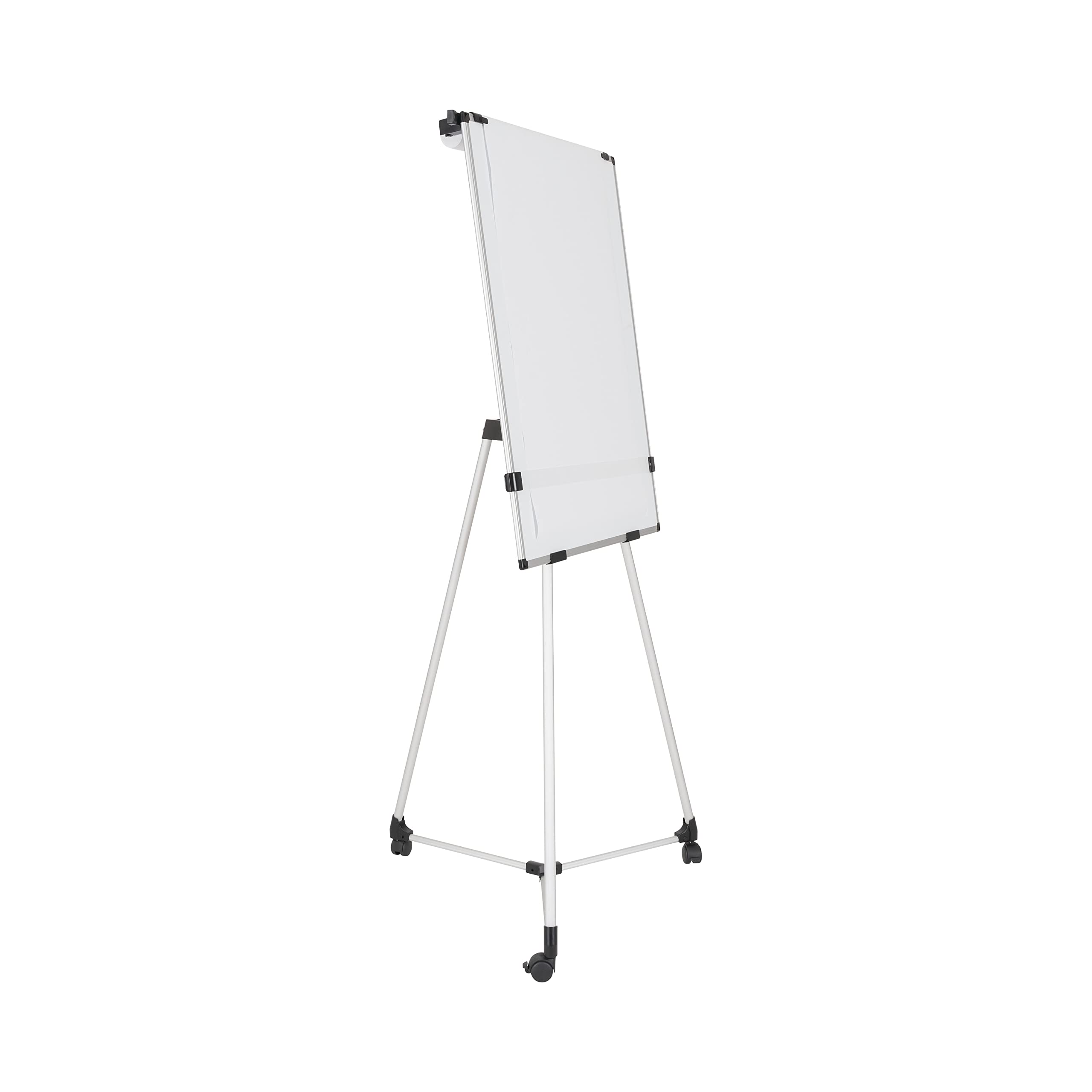Bi-Office Earth Kyoto Lavagna Portablocco Treppiede, Con Rotolo Di Carta, Con Bracci Estensibili, 70 x 100 cm (formato euro), Superficie Magnetica e Cancellabile A Secco, Cornice In Alluminio