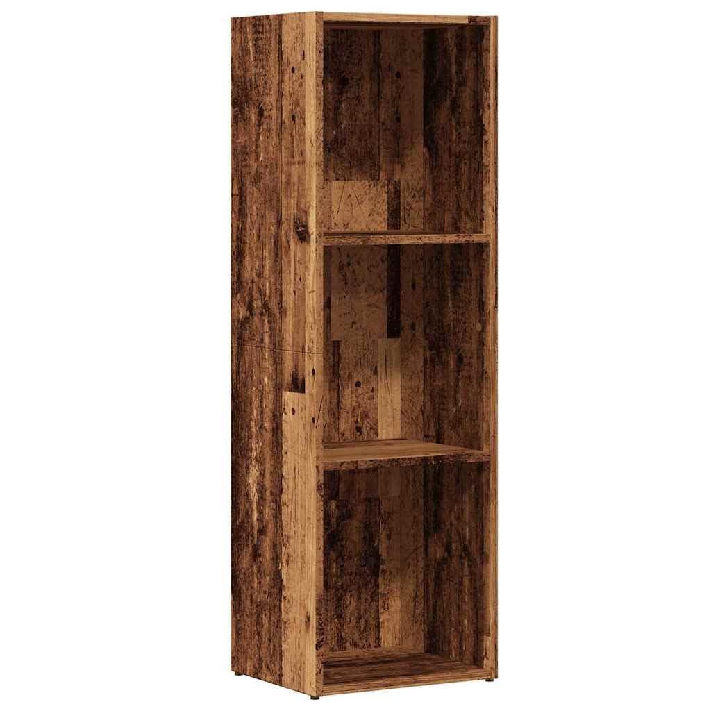Estantería de madera antigua para resolver el desorden de libros y carpetas en tu despacho