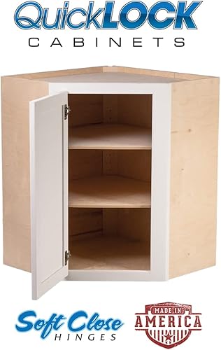 Miniatura 10 de Quicklock RTA (listo para montar) Armarios de cocina de pared de 42 pulgadas de alto, estilo agitador, 100% madera dura, fabricado en Estados