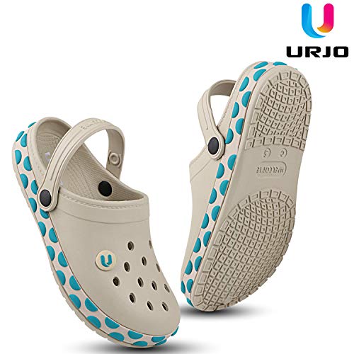 Image of URJO GEMS Kid's Clogs /Sandals with Adjustable Back Strap Ultra Soft & Flexibility Anti Skid Comfortable Waterproof Daily Mules Clogs /Sandals Boy's & Girl's