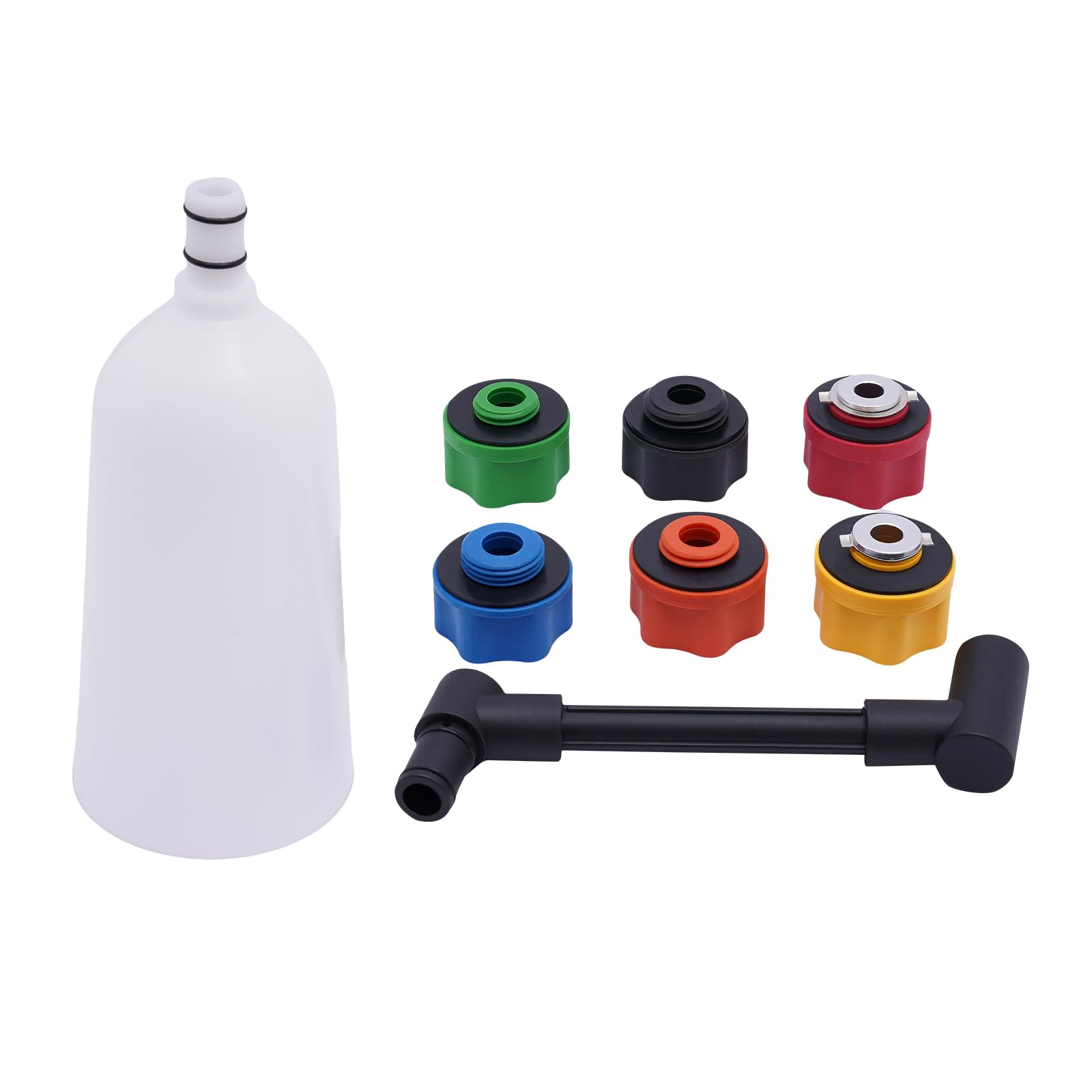Juego de 10 embudos de aceite para motor, embudo para coche con manguera, embudo de inserción, juego de adaptadores universales para cambio de aceite, herramienta de inserción para coche, con tubo de