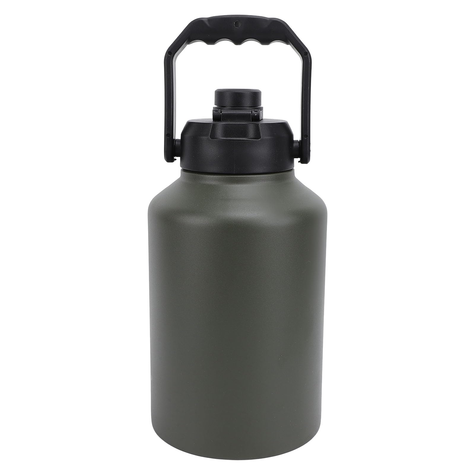 Zerodis Isolierte Flasche, Edelstahl-Flasche mit Breiter Öffnung, 3,8 L, für Eisgetränke Beim Training Im Fitnessstudio (OD Grün)