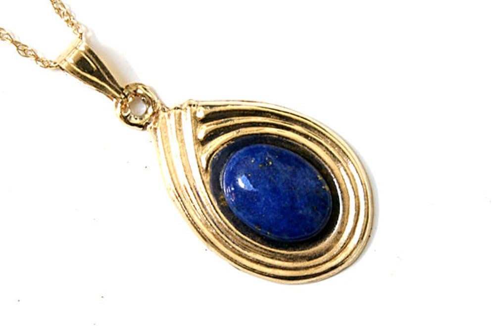 Peninsula Jewellery9ct Gold Lapis Lazuli Pendant and chain