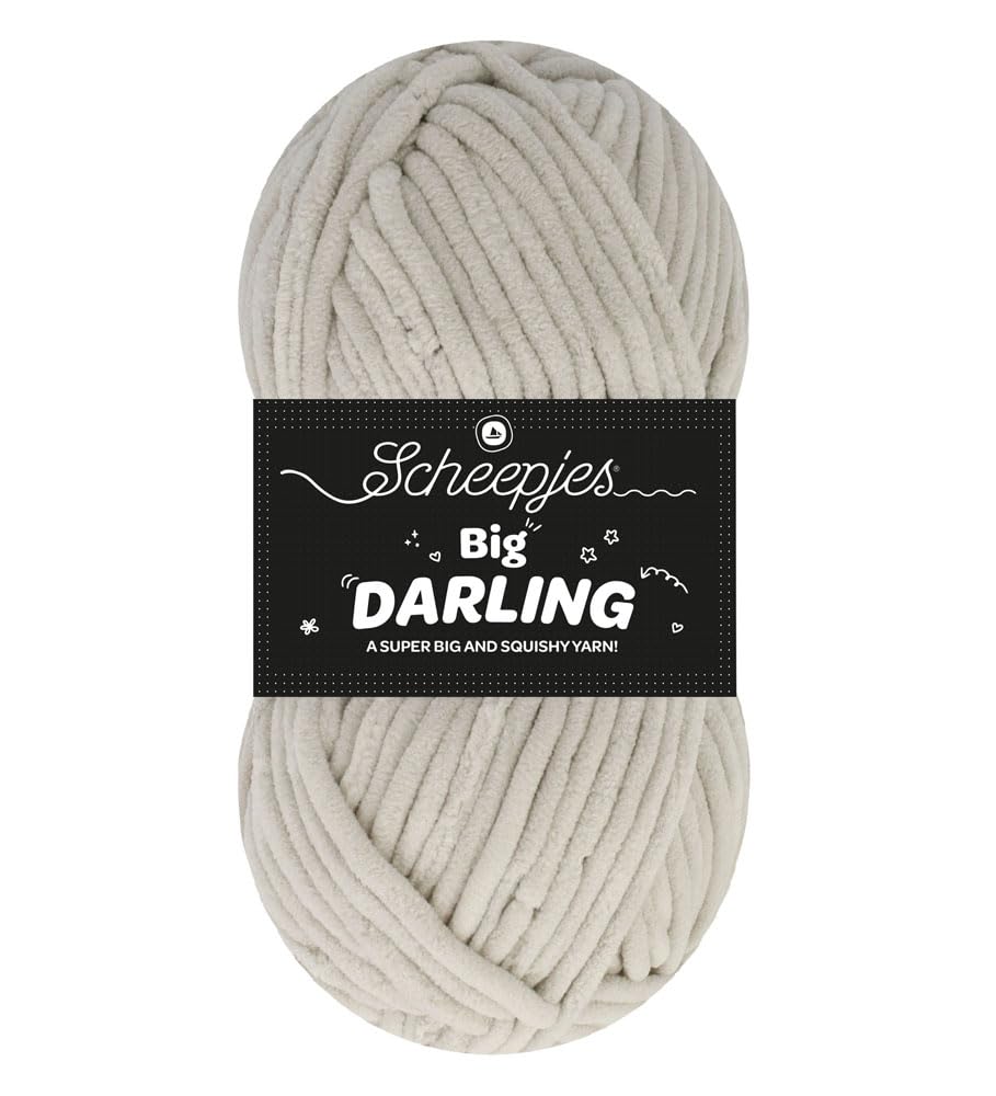 Scheepjes Big Darling fil épais laine crochet tricot pelote 150g gris Hippo