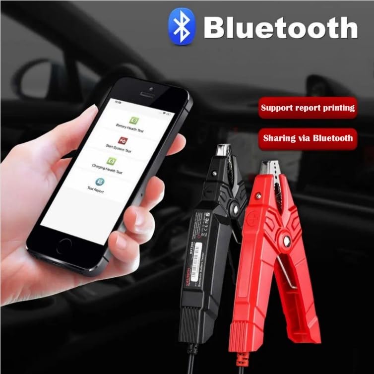 Miniatura 5 de Launch Probador de batería, clip de prueba de batería Bluetooth BST 360, probador de batería de automóvil de 12 V con sistema de cargaprueba de