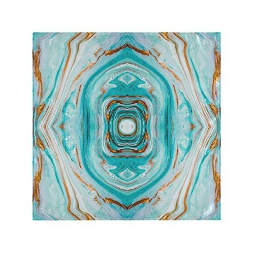 Alaza Beautiful Juicy Turquoise Marble Cloth Napkins Dinner Napkins Set Of 4,Reusable Table Napkins Washable Polyester Fabric For Cocktail Party Holiday Wedding Home Decorative #TOP3